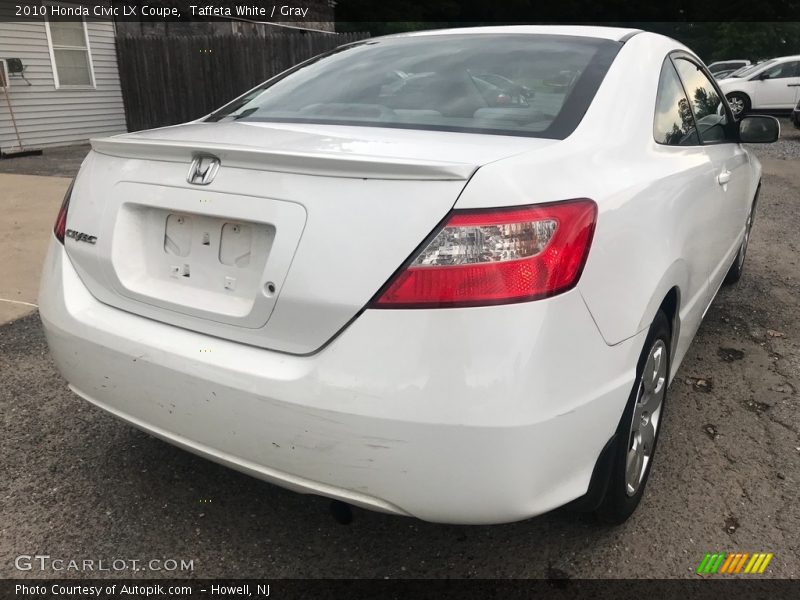 Taffeta White / Gray 2010 Honda Civic LX Coupe