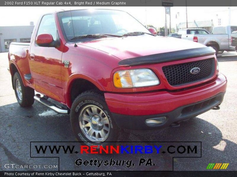 Bright Red / Medium Graphite 2002 Ford F150 XLT Regular Cab 4x4