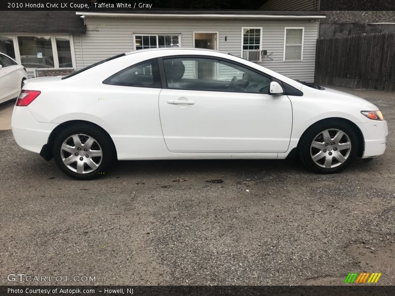 Taffeta White / Gray 2010 Honda Civic LX Coupe