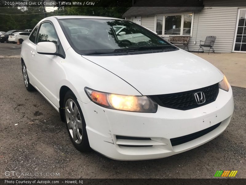 Taffeta White / Gray 2010 Honda Civic LX Coupe