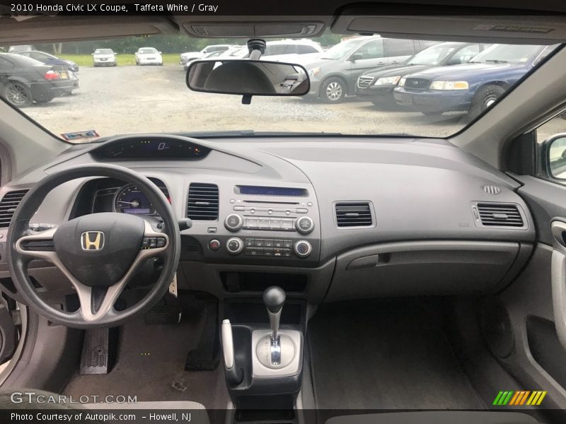 Taffeta White / Gray 2010 Honda Civic LX Coupe