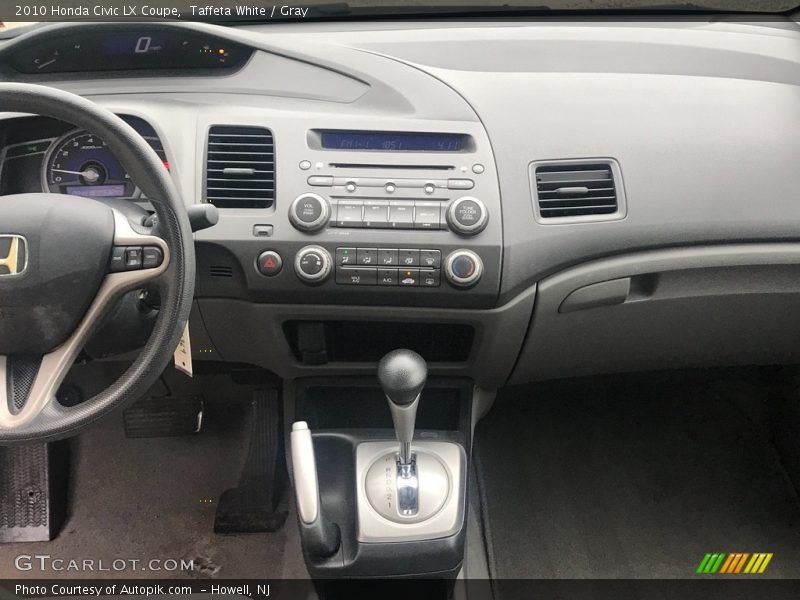 Taffeta White / Gray 2010 Honda Civic LX Coupe