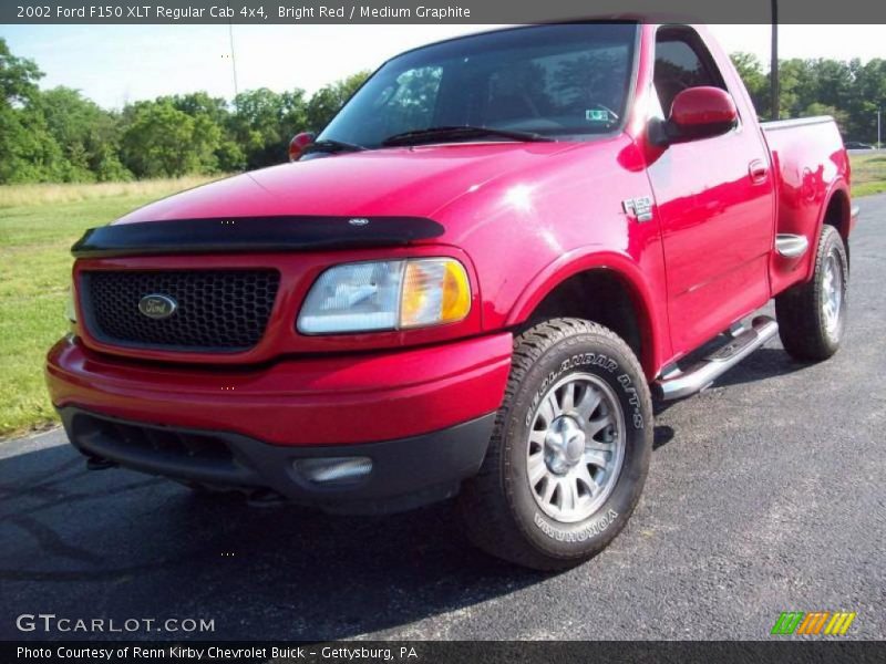 Bright Red / Medium Graphite 2002 Ford F150 XLT Regular Cab 4x4