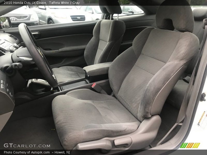 Taffeta White / Gray 2010 Honda Civic LX Coupe