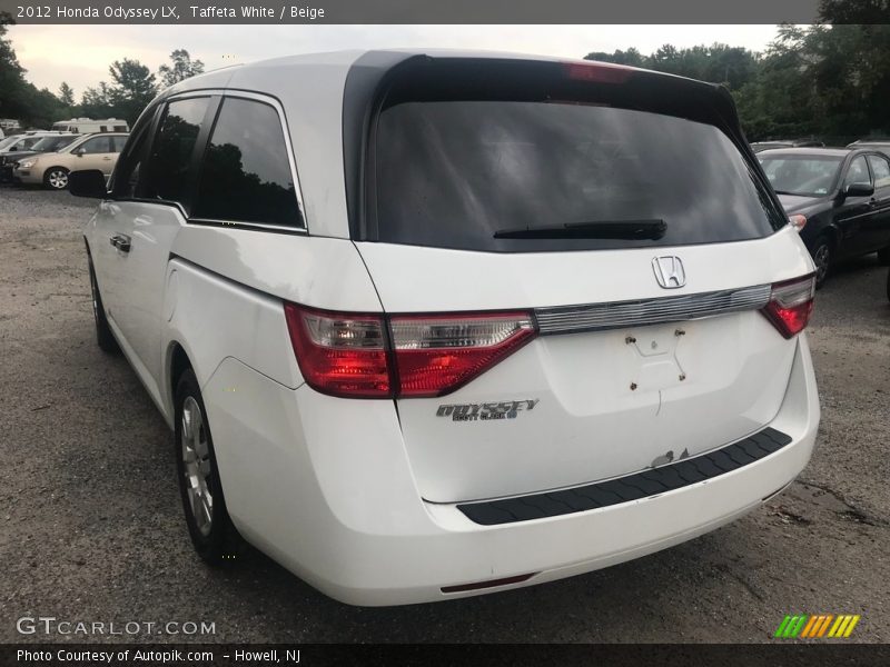 Taffeta White / Beige 2012 Honda Odyssey LX