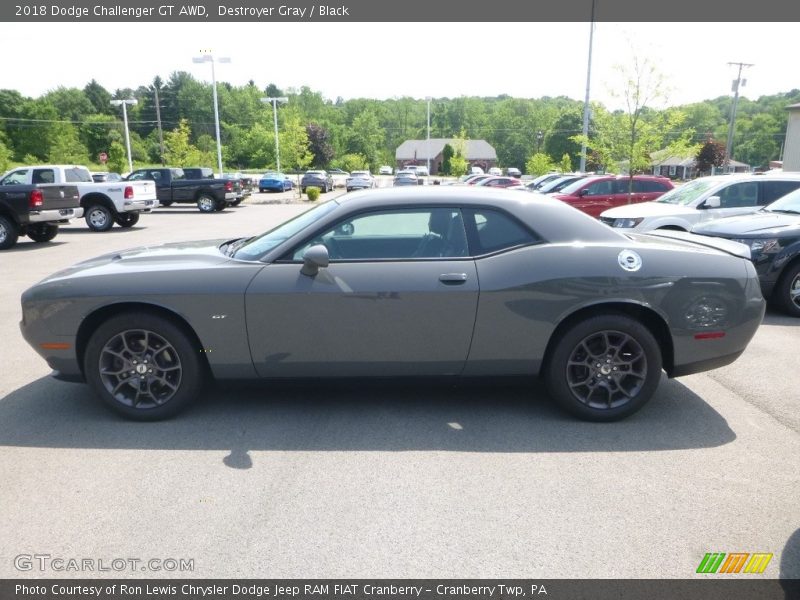 Destroyer Gray / Black 2018 Dodge Challenger GT AWD