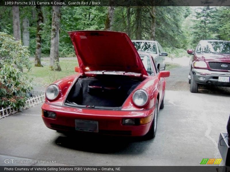 Guards Red / Black 1989 Porsche 911 Carrera 4 Coupe