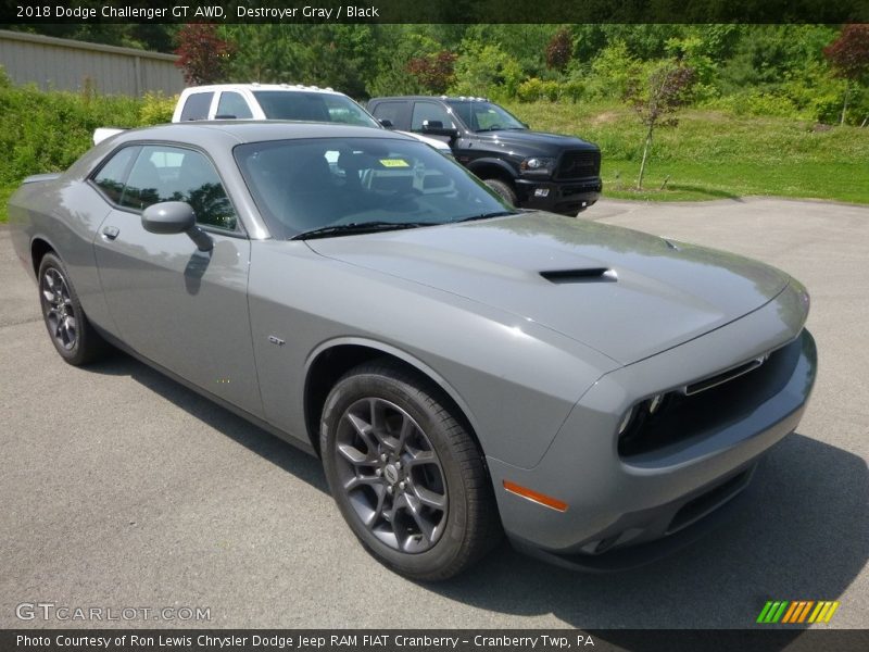 Destroyer Gray / Black 2018 Dodge Challenger GT AWD