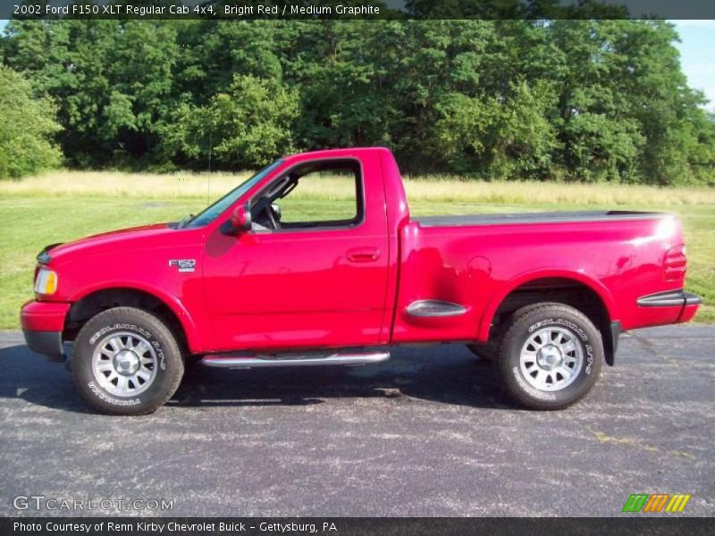 Bright Red / Medium Graphite 2002 Ford F150 XLT Regular Cab 4x4