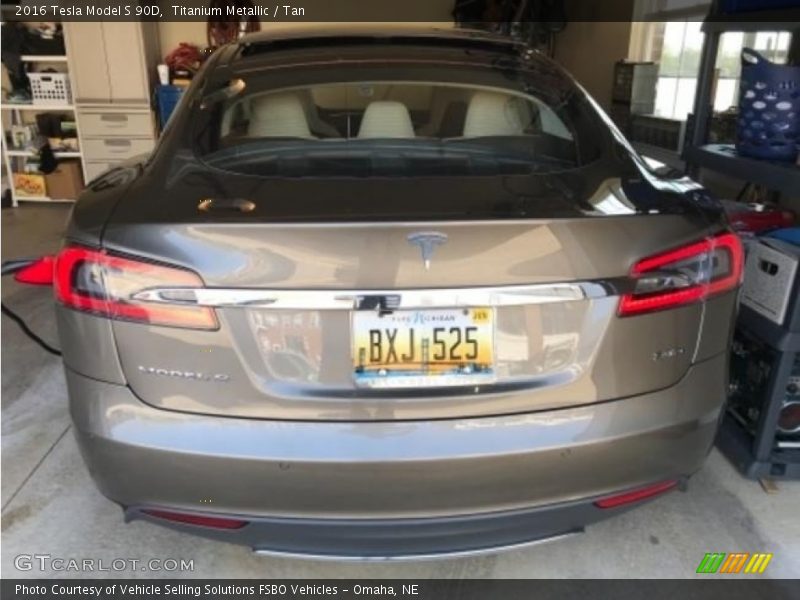 Titanium Metallic / Tan 2016 Tesla Model S 90D