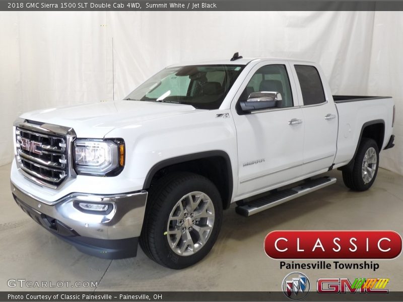 Summit White / Jet Black 2018 GMC Sierra 1500 SLT Double Cab 4WD