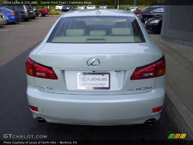 Glacier Frost Pearl / Cashmere Beige 2008 Lexus IS 250 AWD