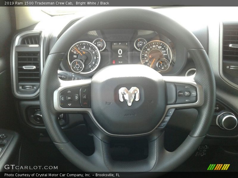 Bright White / Black 2019 Ram 1500 Tradesman Crew Cab