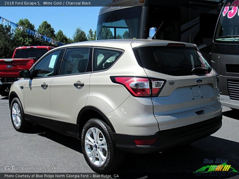 White Gold / Charcoal Black 2018 Ford Escape S