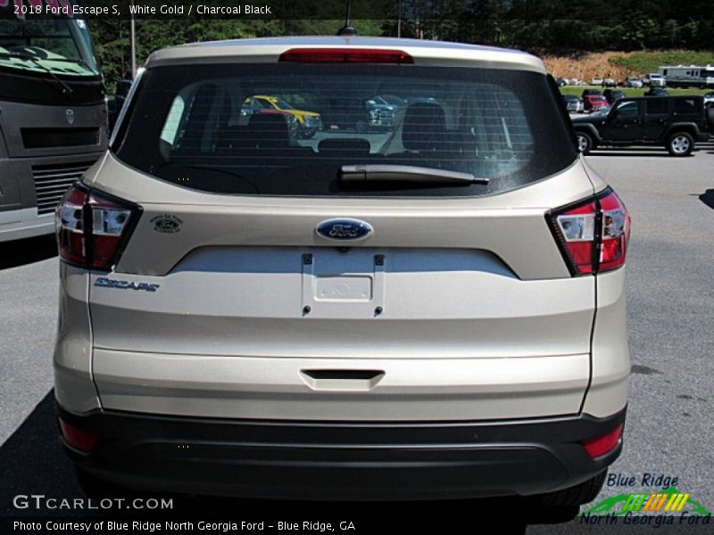 White Gold / Charcoal Black 2018 Ford Escape S