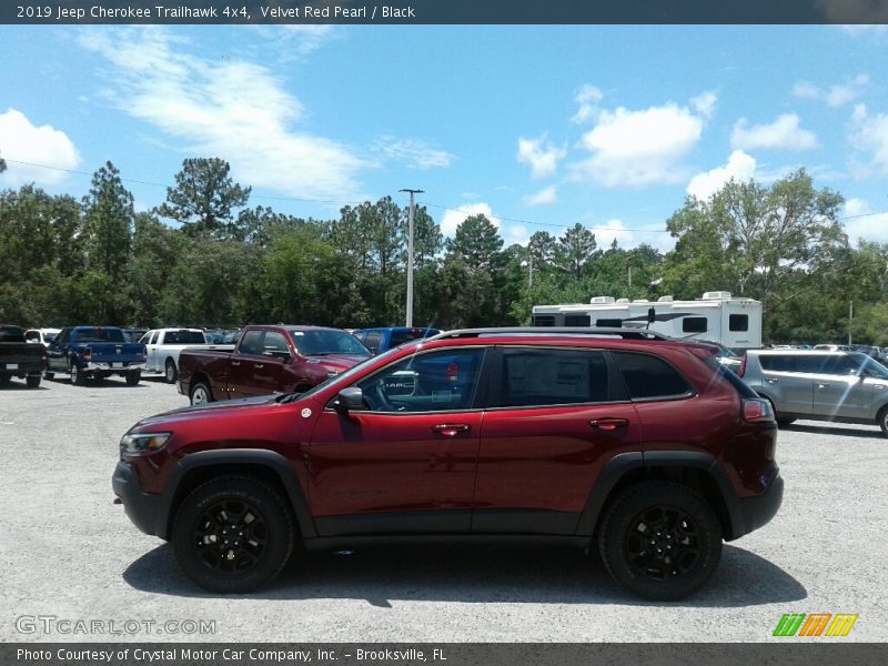 Velvet Red Pearl / Black 2019 Jeep Cherokee Trailhawk 4x4