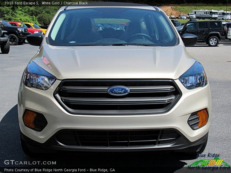 White Gold / Charcoal Black 2018 Ford Escape S
