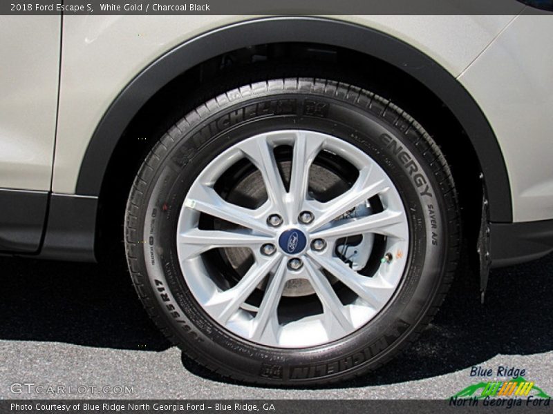 White Gold / Charcoal Black 2018 Ford Escape S