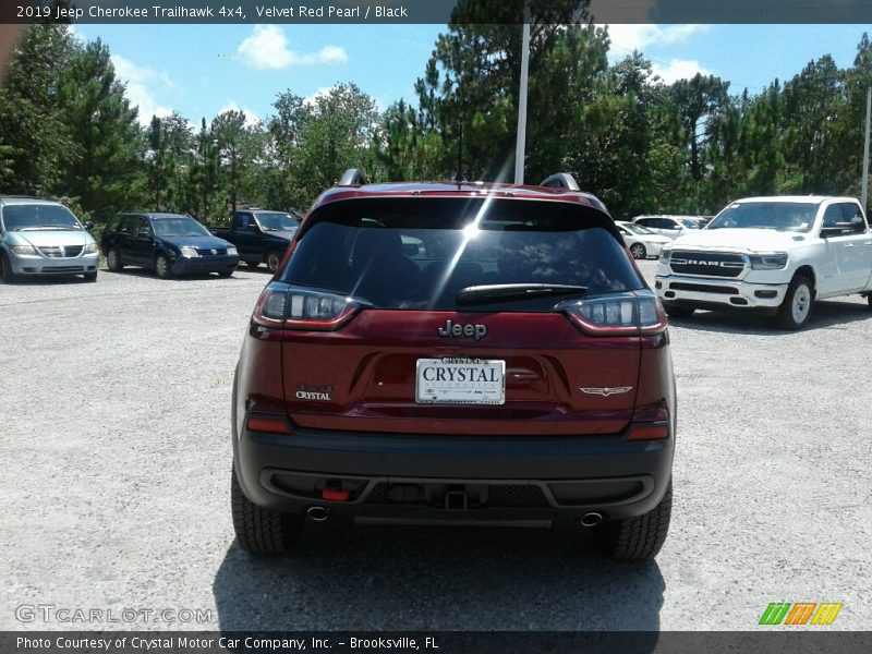 Velvet Red Pearl / Black 2019 Jeep Cherokee Trailhawk 4x4
