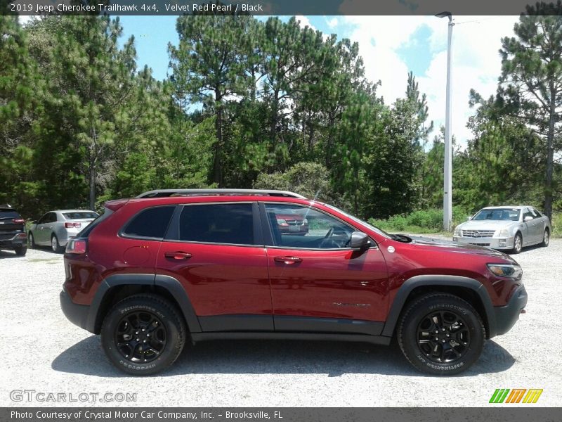 Velvet Red Pearl / Black 2019 Jeep Cherokee Trailhawk 4x4