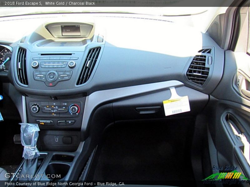 White Gold / Charcoal Black 2018 Ford Escape S