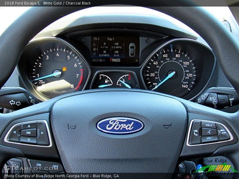 White Gold / Charcoal Black 2018 Ford Escape S