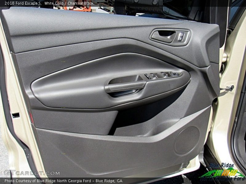 White Gold / Charcoal Black 2018 Ford Escape S