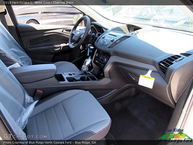 White Gold / Charcoal Black 2018 Ford Escape S