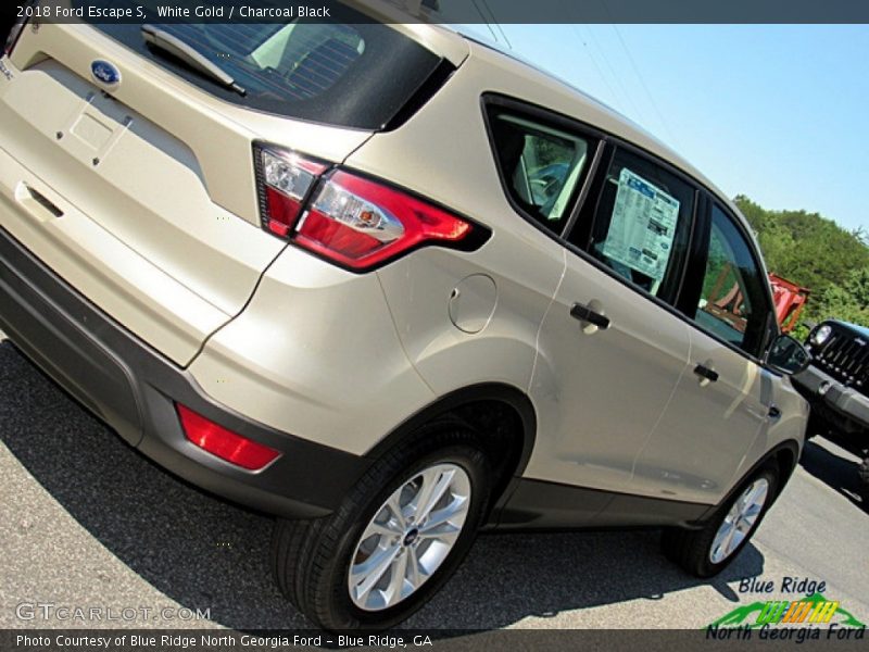 White Gold / Charcoal Black 2018 Ford Escape S