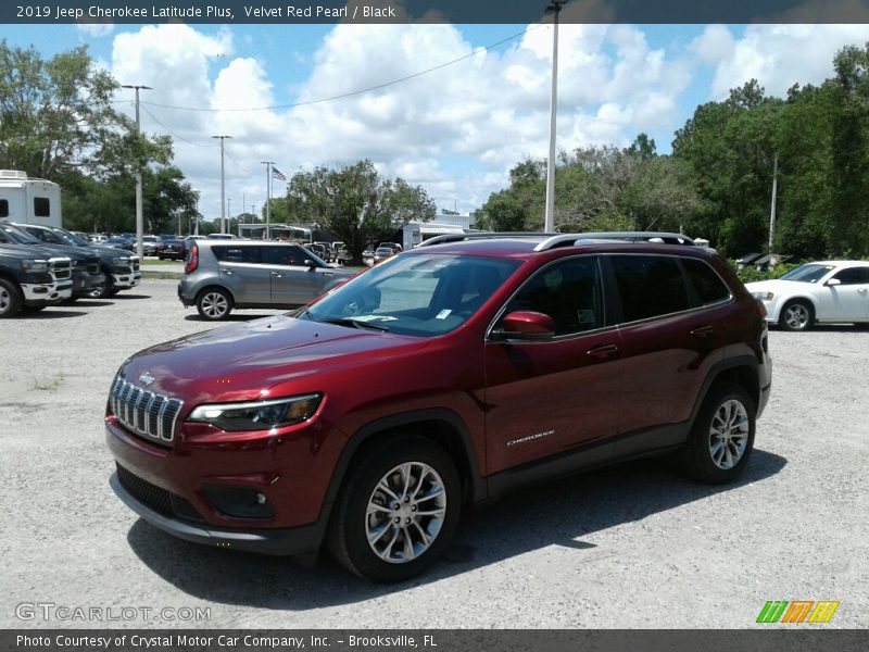 Velvet Red Pearl / Black 2019 Jeep Cherokee Latitude Plus