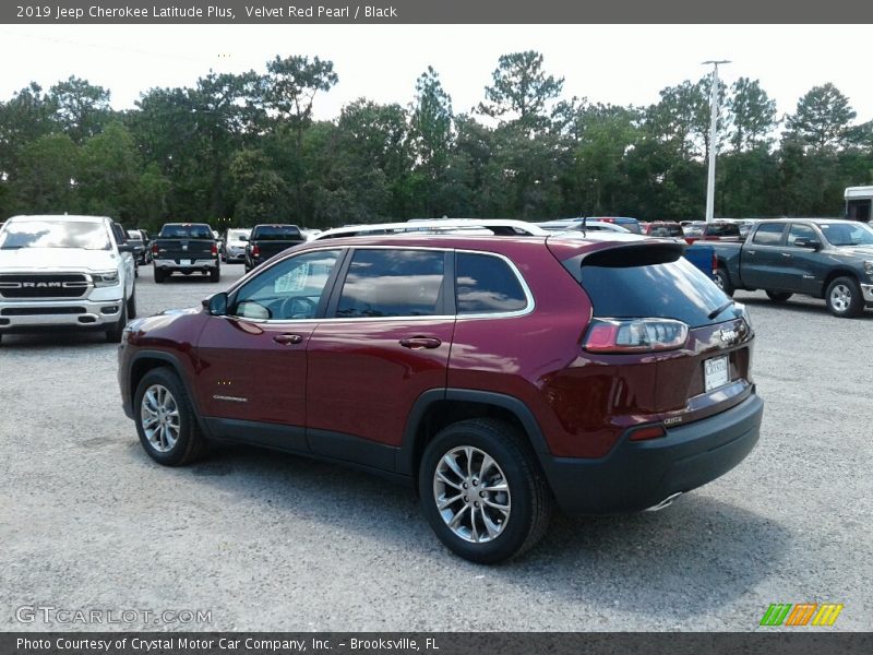 Velvet Red Pearl / Black 2019 Jeep Cherokee Latitude Plus