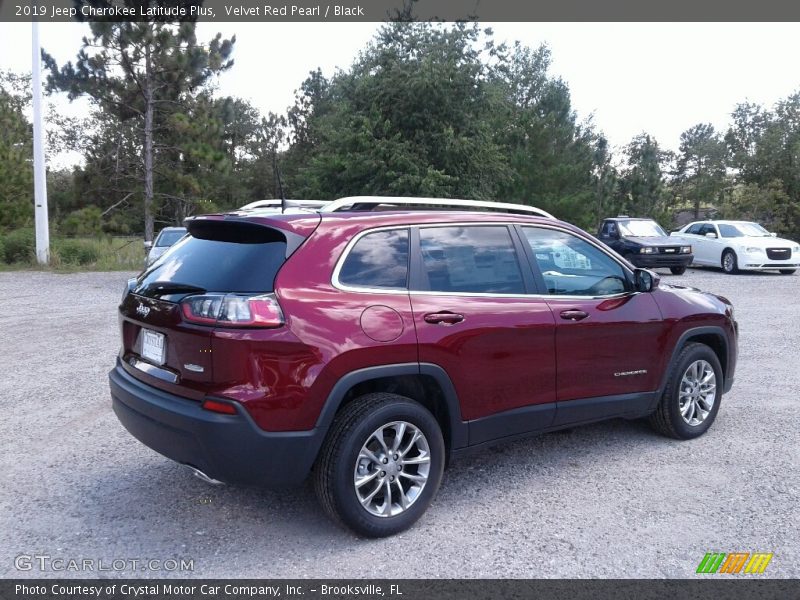 Velvet Red Pearl / Black 2019 Jeep Cherokee Latitude Plus