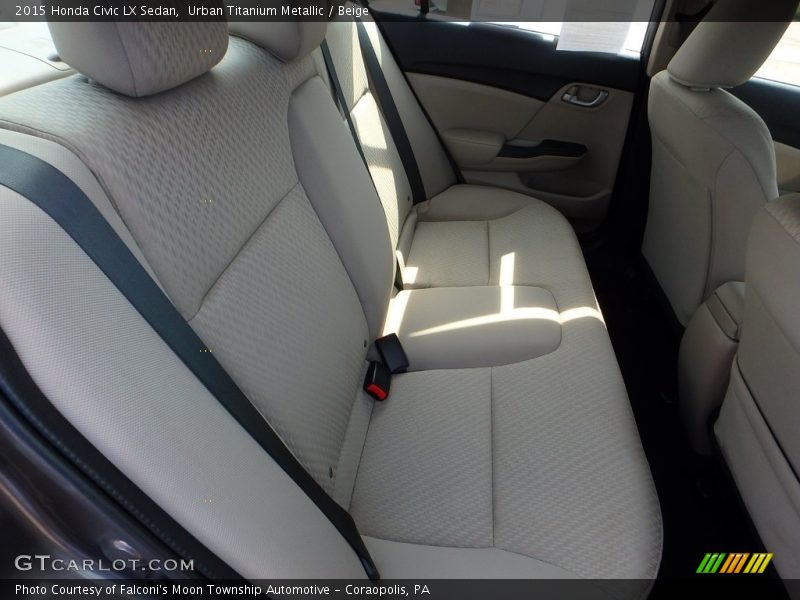 Urban Titanium Metallic / Beige 2015 Honda Civic LX Sedan
