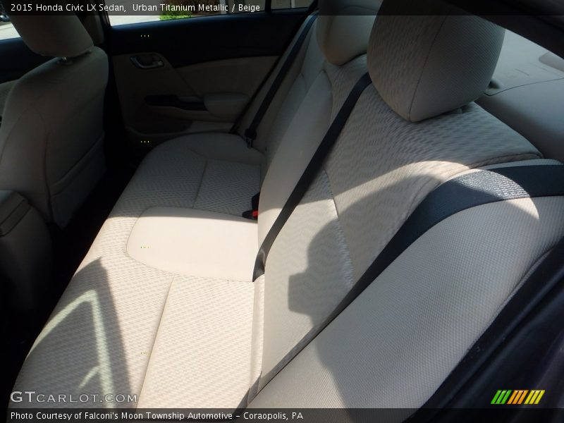 Urban Titanium Metallic / Beige 2015 Honda Civic LX Sedan