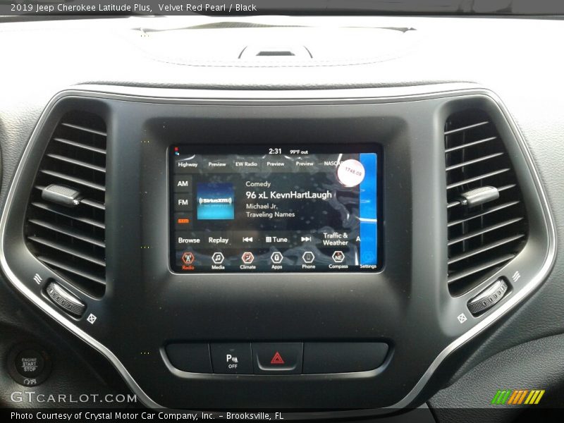 Velvet Red Pearl / Black 2019 Jeep Cherokee Latitude Plus