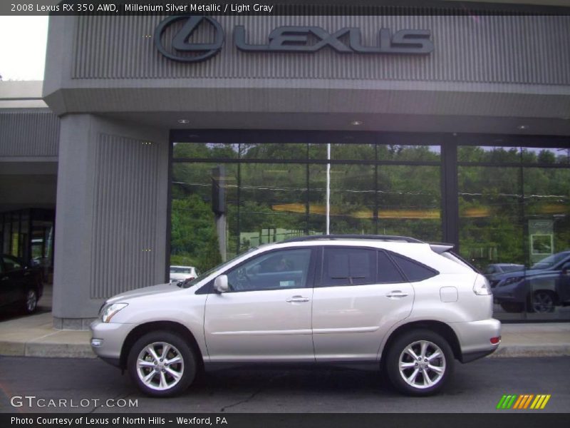 Millenium Silver Metallic / Light Gray 2008 Lexus RX 350 AWD