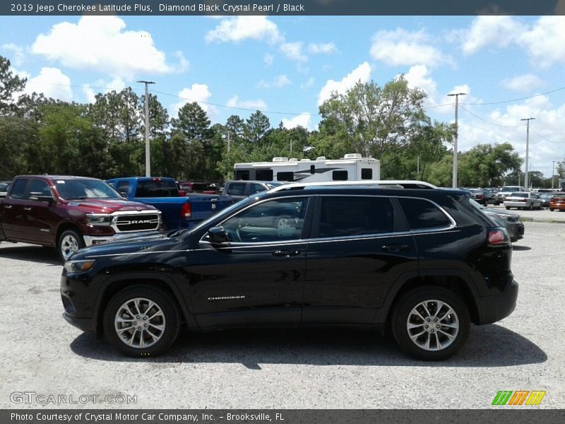 Diamond Black Crystal Pearl / Black 2019 Jeep Cherokee Latitude Plus