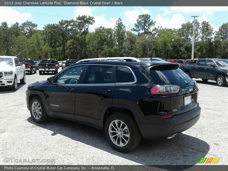 Diamond Black Crystal Pearl / Black 2019 Jeep Cherokee Latitude Plus
