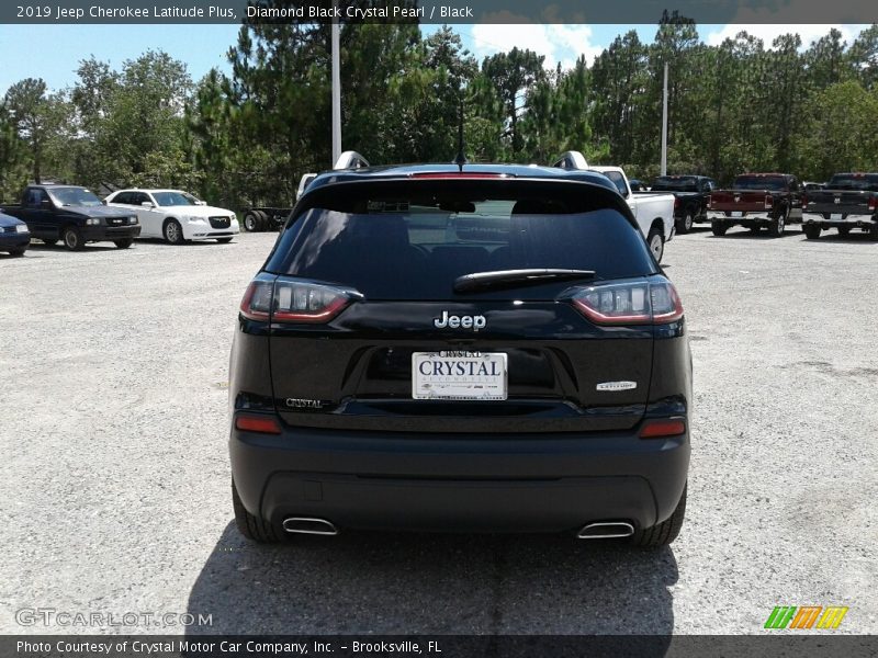 Diamond Black Crystal Pearl / Black 2019 Jeep Cherokee Latitude Plus
