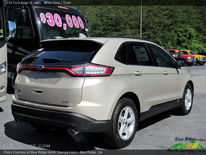 White Gold / Dune 2018 Ford Edge SE AWD