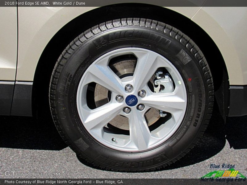 White Gold / Dune 2018 Ford Edge SE AWD