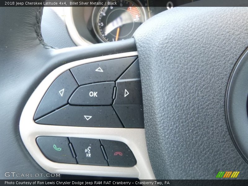 Billet Silver Metallic / Black 2018 Jeep Cherokee Latitude 4x4