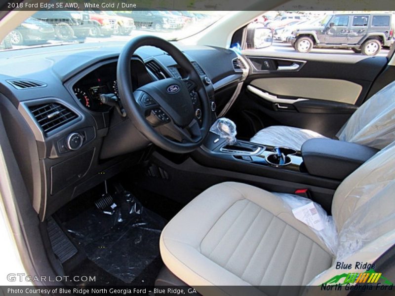 White Gold / Dune 2018 Ford Edge SE AWD