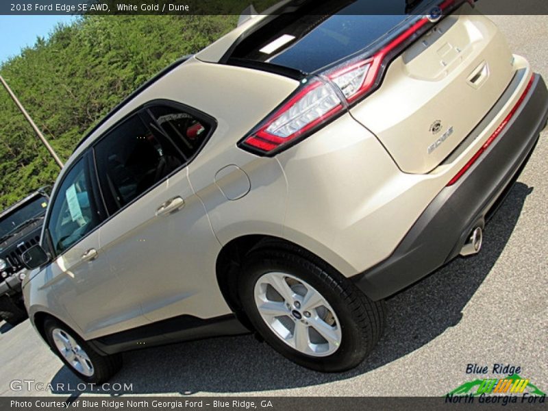White Gold / Dune 2018 Ford Edge SE AWD