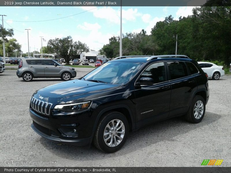 Diamond Black Crystal Pearl / Black 2019 Jeep Cherokee Latitude