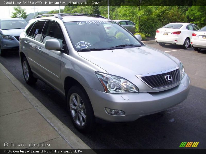 Millenium Silver Metallic / Light Gray 2008 Lexus RX 350 AWD