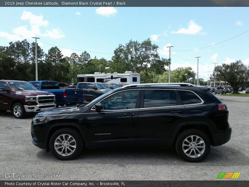 Diamond Black Crystal Pearl / Black 2019 Jeep Cherokee Latitude