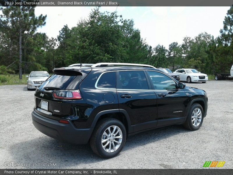 Diamond Black Crystal Pearl / Black 2019 Jeep Cherokee Latitude