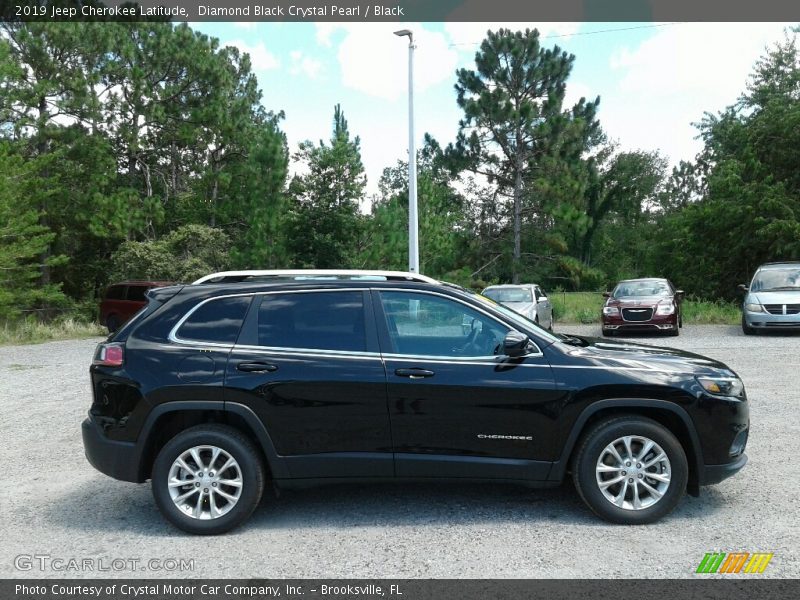 Diamond Black Crystal Pearl / Black 2019 Jeep Cherokee Latitude