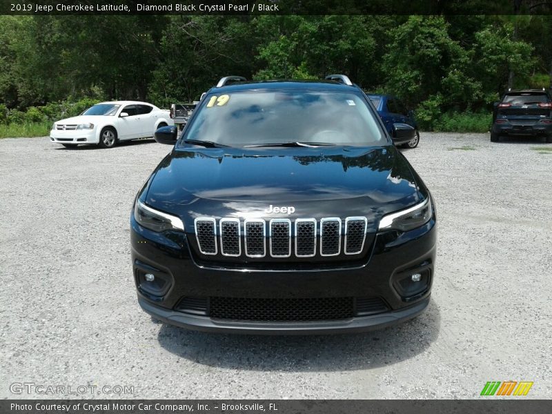 Diamond Black Crystal Pearl / Black 2019 Jeep Cherokee Latitude